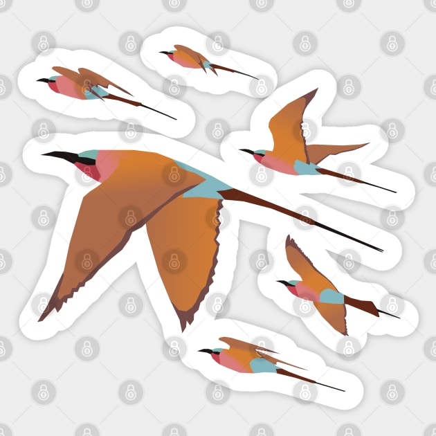 Bee-Eater Flight Sticker by AnthonyZed